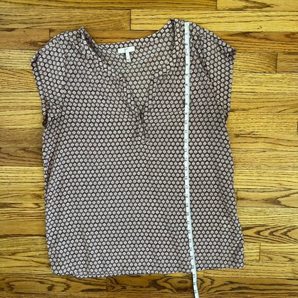 JOIE Silk Printed Blouse Top Size M | Career Chic Work Office Lunch Capsule - Picture 11 of 11